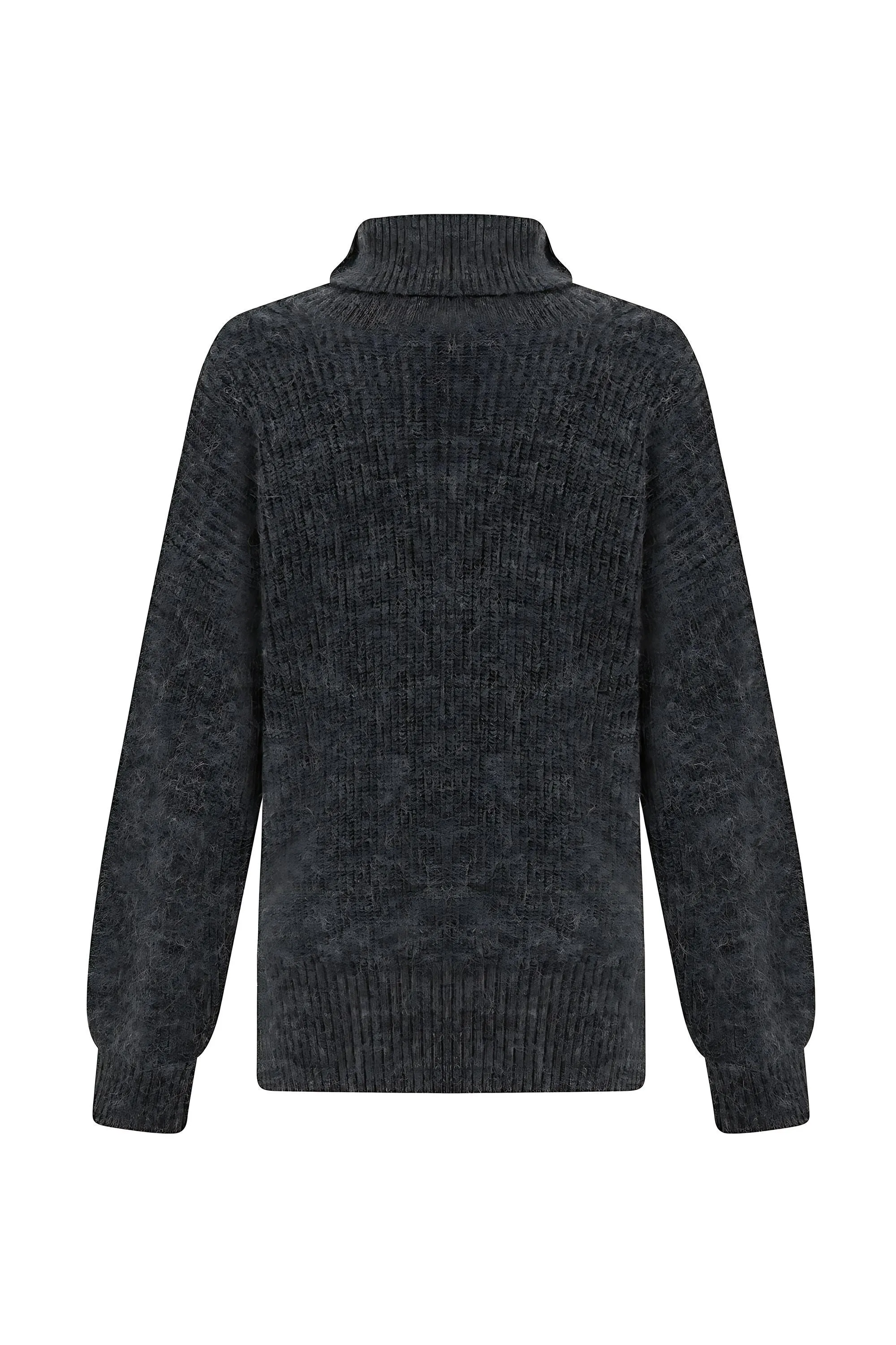 Gray Turtleneck Sweater
