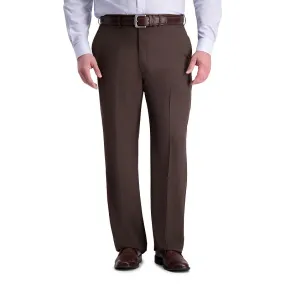 Haggar Mens Classic fit Dress Pants 48 / 29 Brown Solid