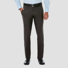 Haggar Mens Slim fit Dress Pants 34 / 29 Grey Solid Stretch