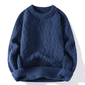 Herbst Winter o Hals Kint Pullover Männer einfarbig Casaul Pullover lose gestrickte Mode Streetwear warme Pullover Pullover Mann