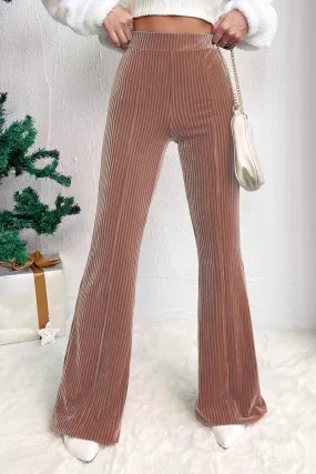 High Waist Flare Corduroy Pants