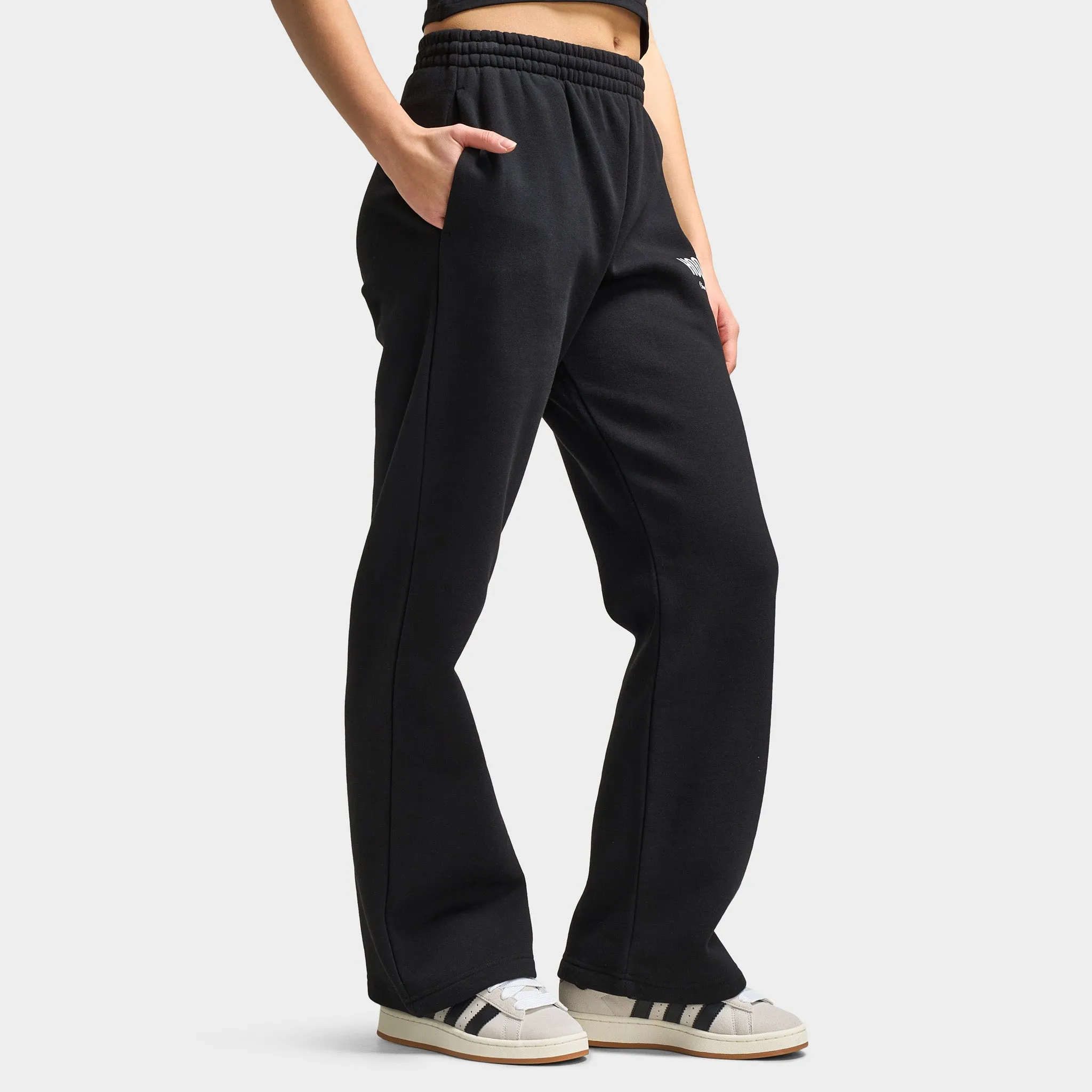 Hoodrich Women's Urban Wide Leg Joggers Black / White - Pink A Boo