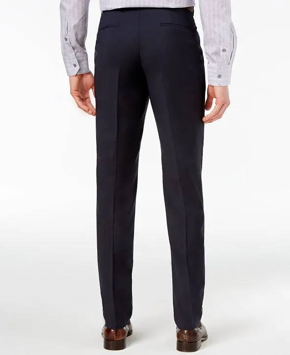 Hugo Boss Mens Modern fit Dress Pants 38 / 34 Dark Navy Blue Solid