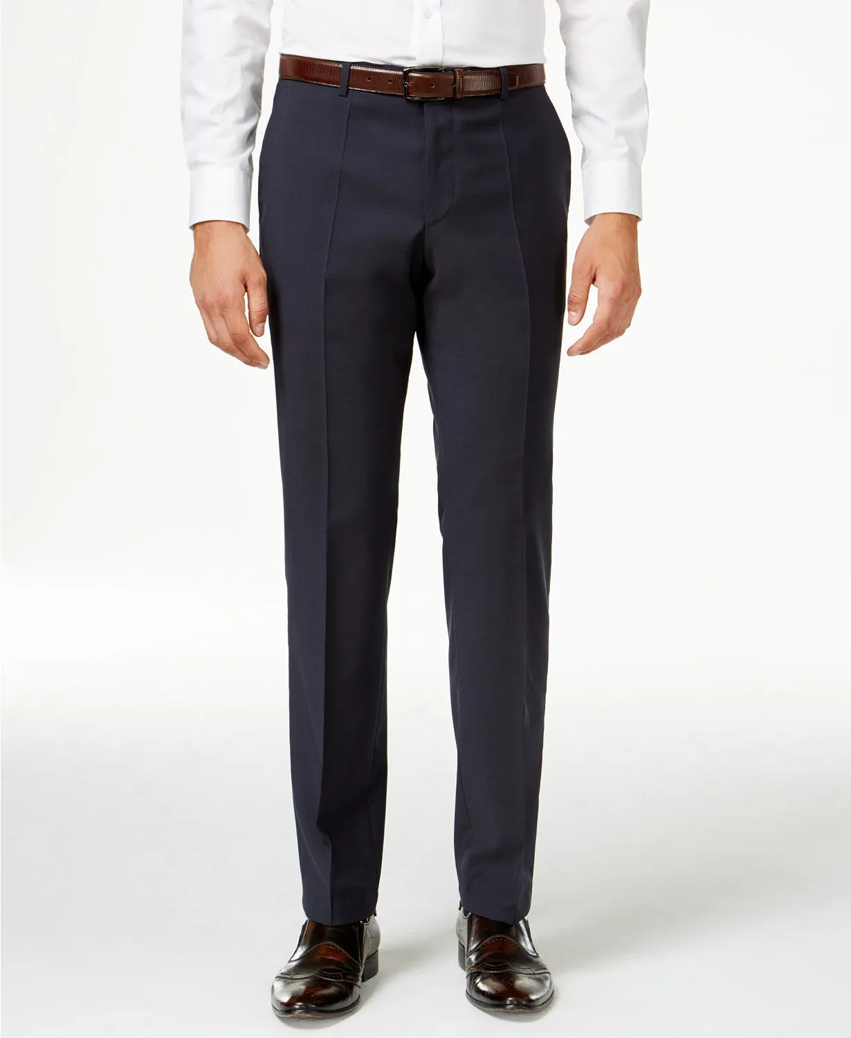 Hugo Boss Mens Modern fit Dress Pants 38 / 34 Dark Navy Blue Solid