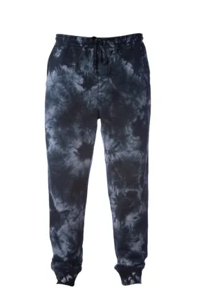Joggers Black & White Crystal Tie Dye