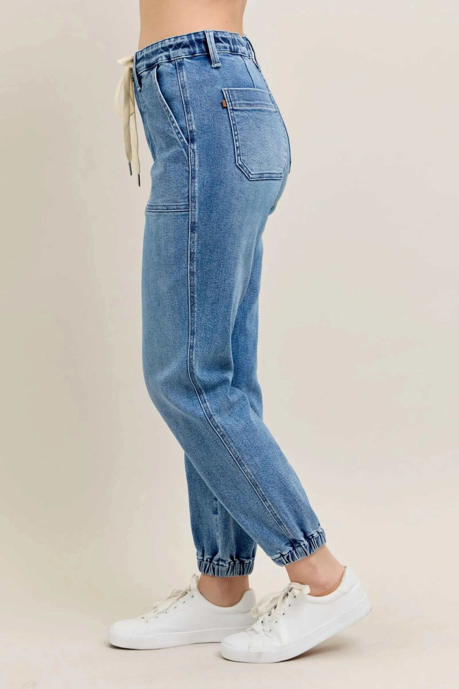 JUDY BLUE HIGH WAIST DENIM JOGGERS