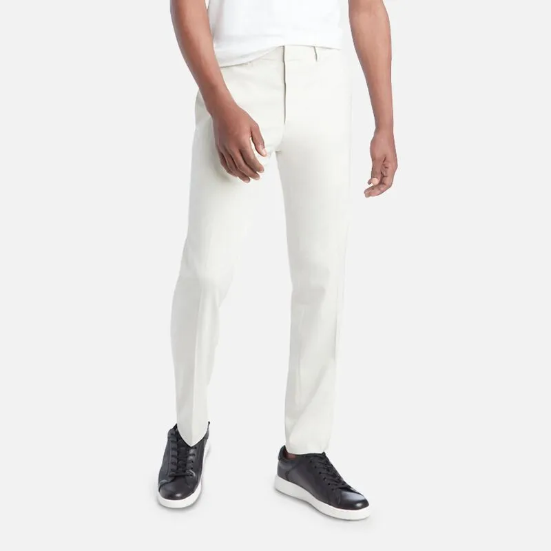 Kenneth Cole Reaction Mens Slim fit Dress Pants 33 / 32 White Solid Stretch