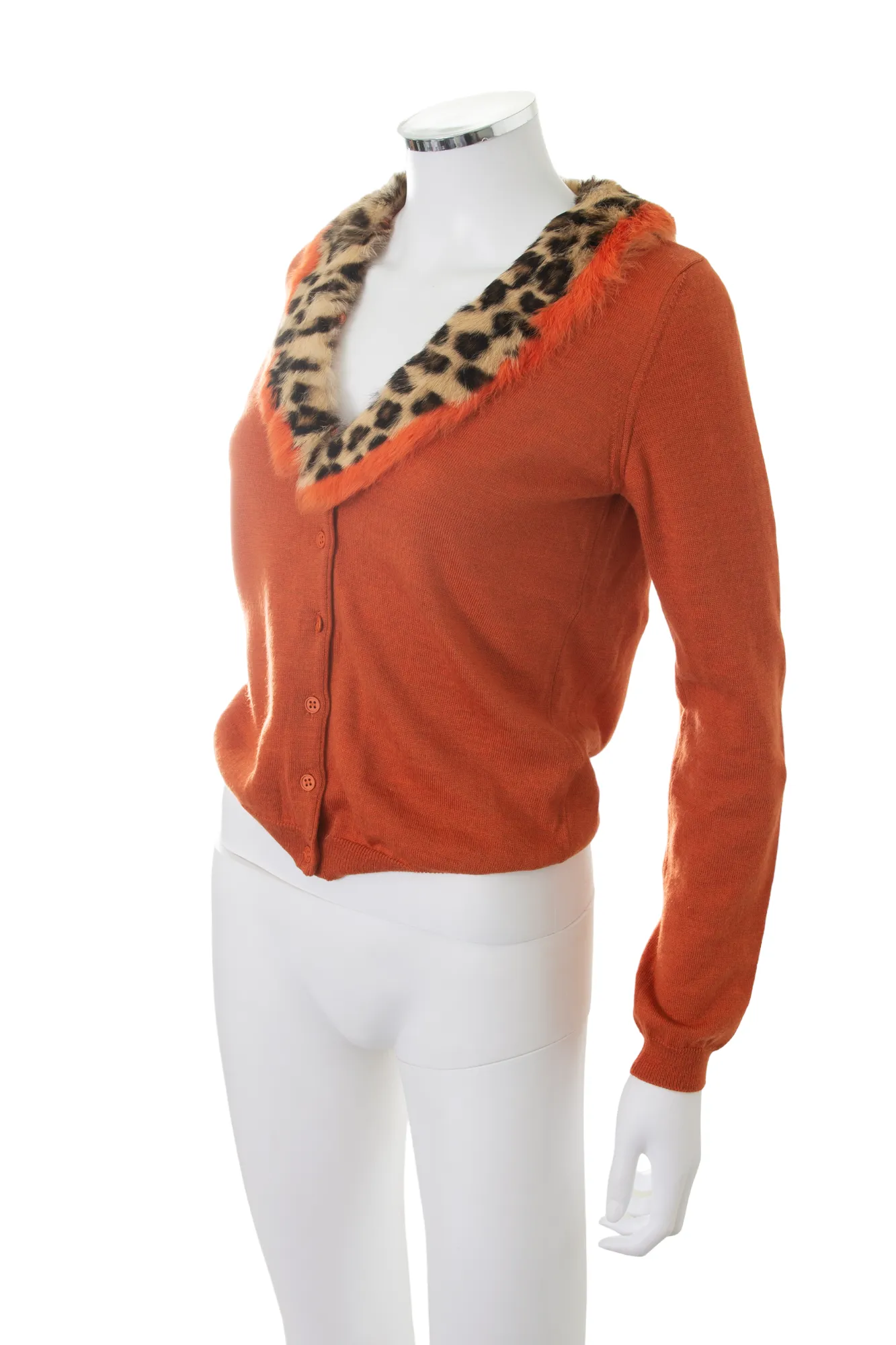 Leopard Collar Cardigan