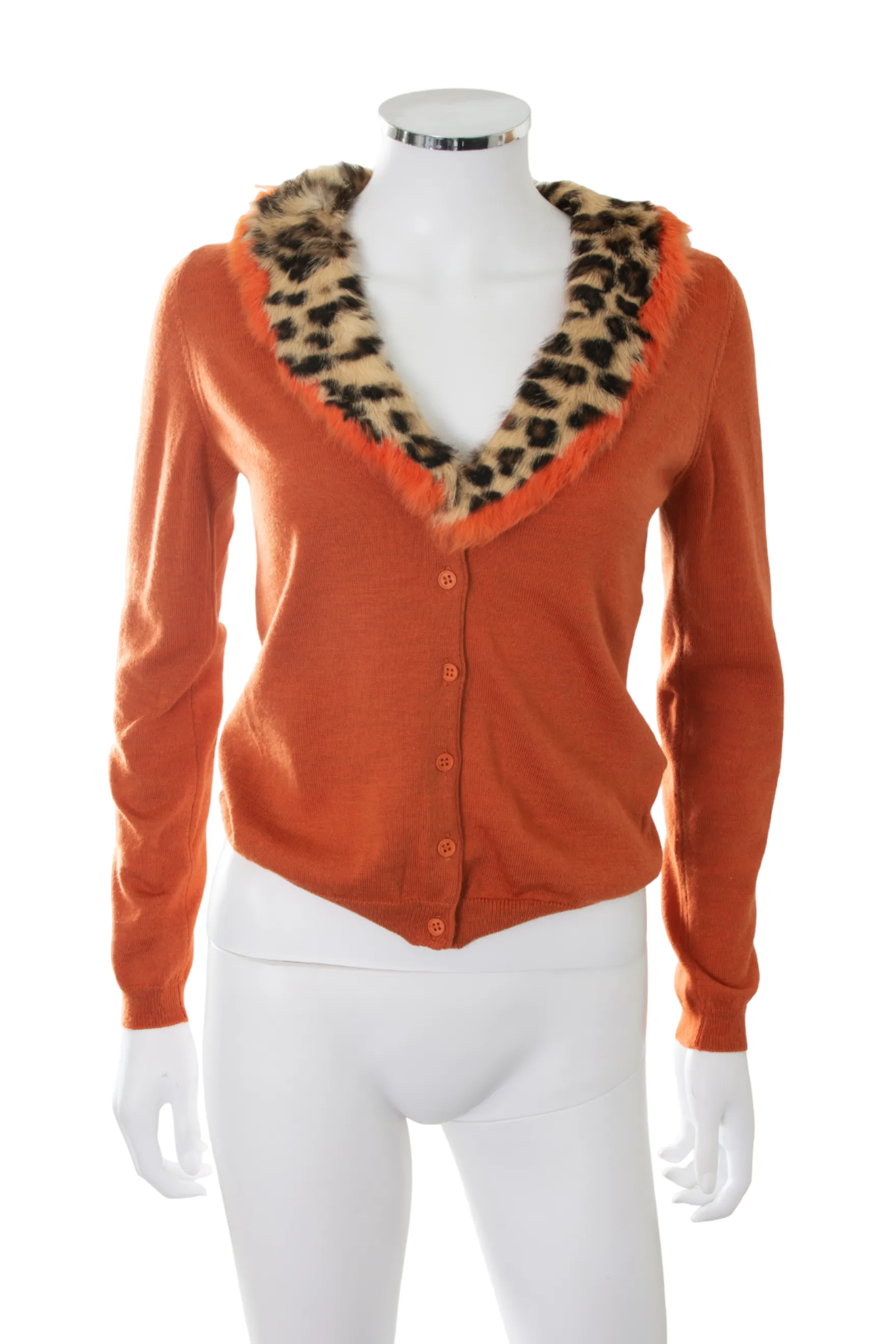 Leopard Collar Cardigan
