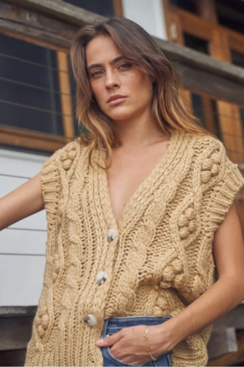 Little Lies - Georgia Vest Natural