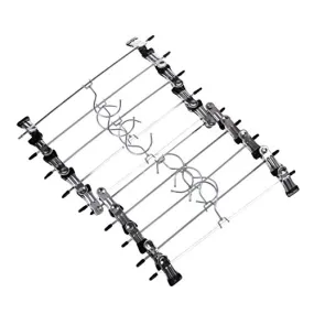 LZLAN Metal Clothes Skirt Dress Blouse Hangers Hooks 10PCS Silver Tone