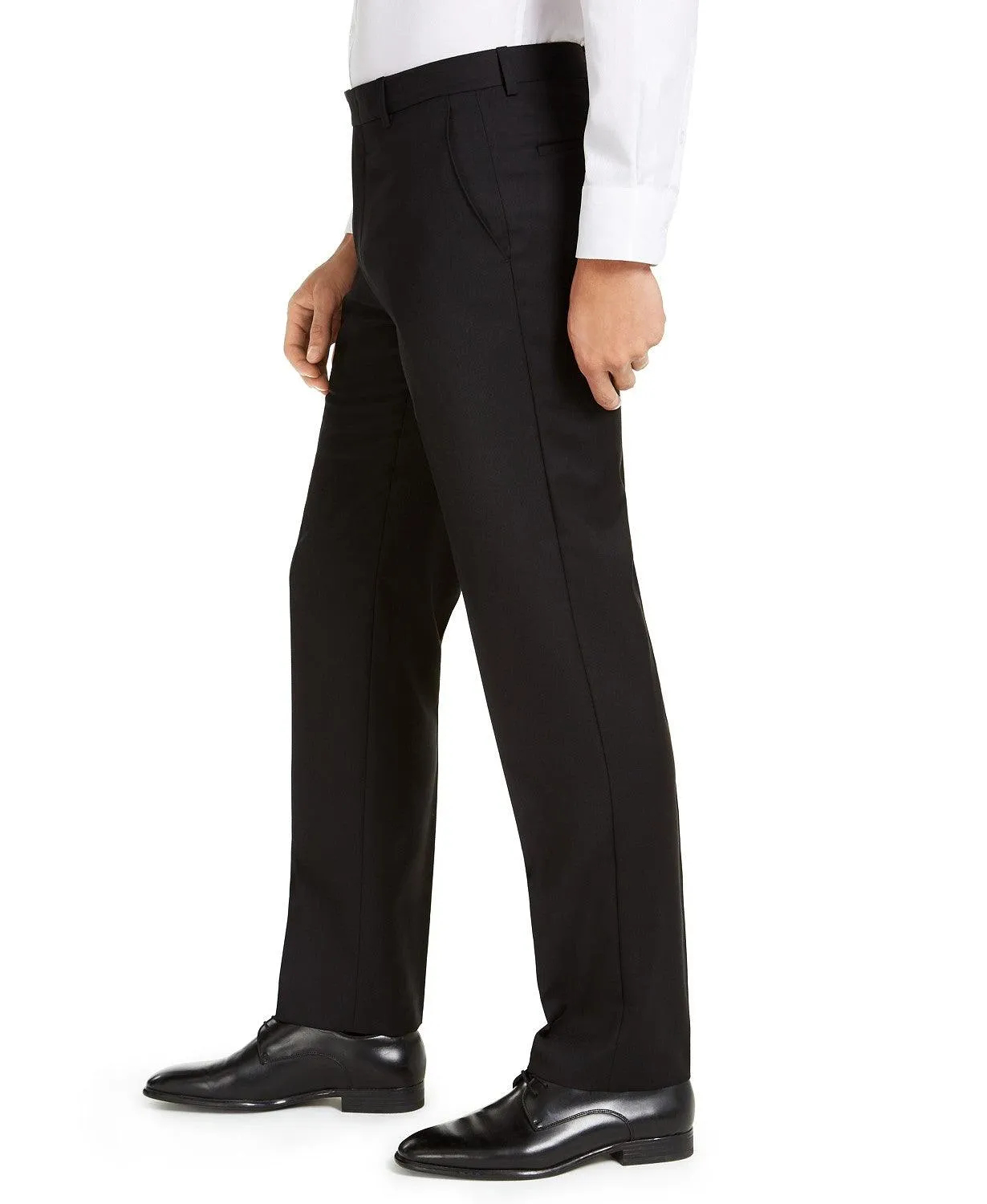 Michael Kors Men's Classic-Fit Airsoft Stretch Black Dress Pants 42 x 30 Wool