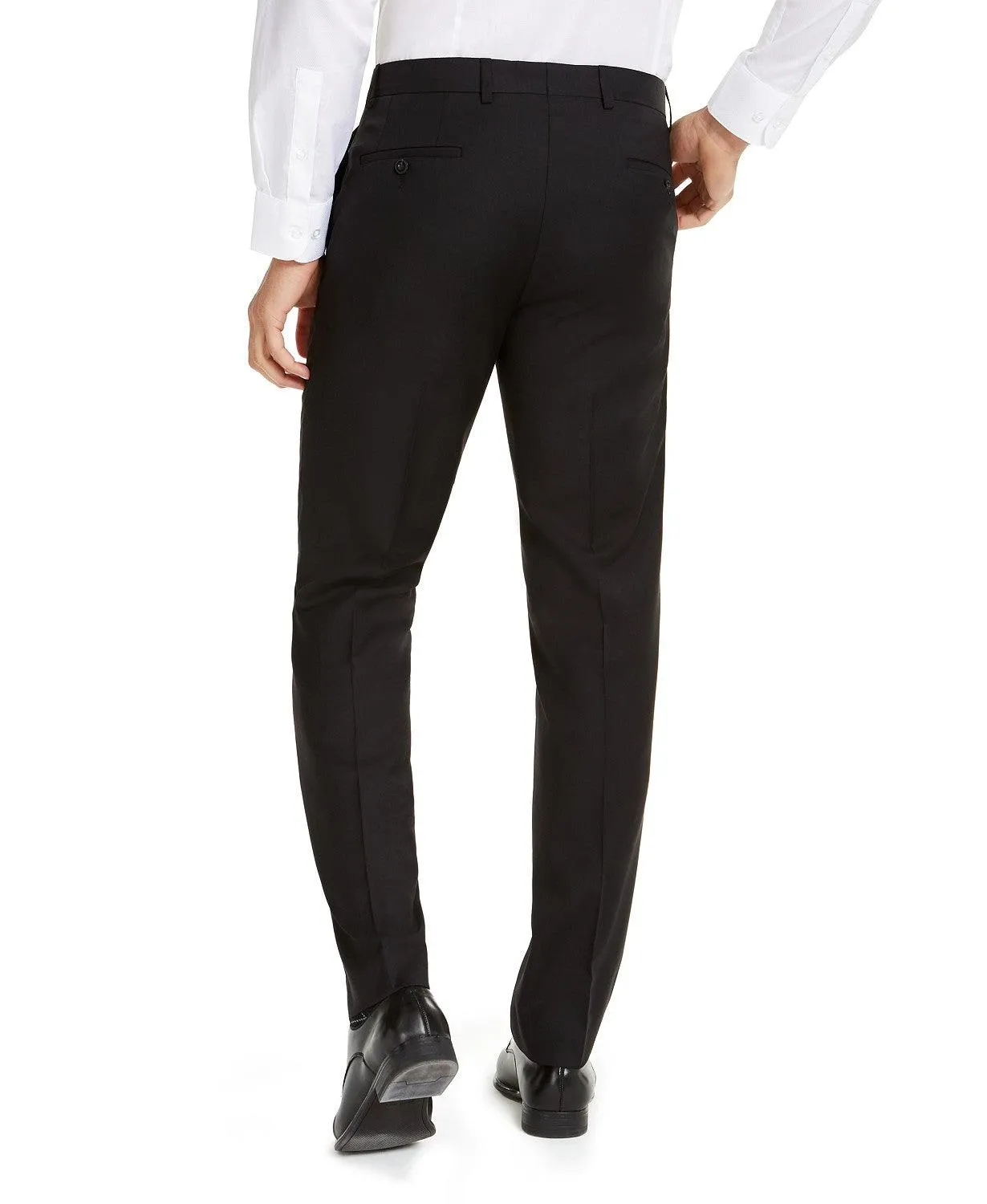 Michael Kors Men's Classic-Fit Airsoft Stretch Black Dress Pants 42 x 30 Wool
