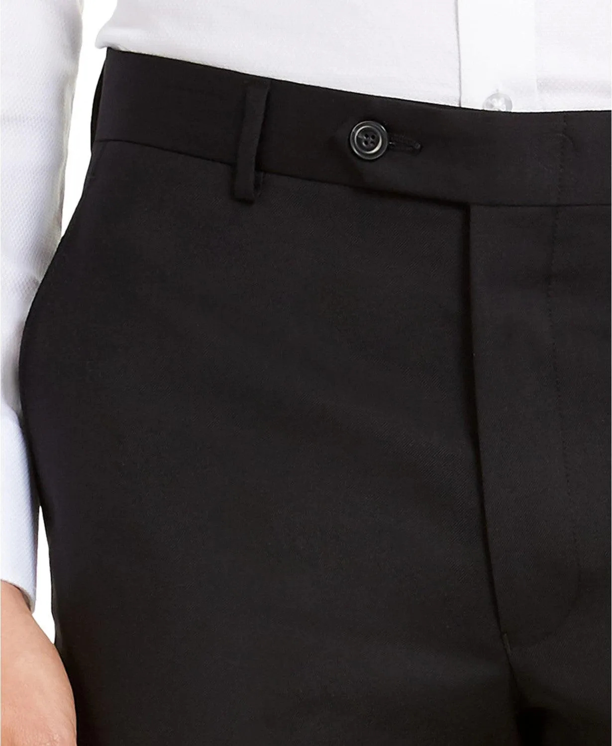 Michael Kors Men's Classic-Fit Airsoft Stretch Black Dress Pants 42 x 30 Wool