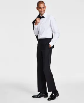 Michael Kors Mens Classic fit Tuxedo Dress Pants 34 / 30 Black Solid
