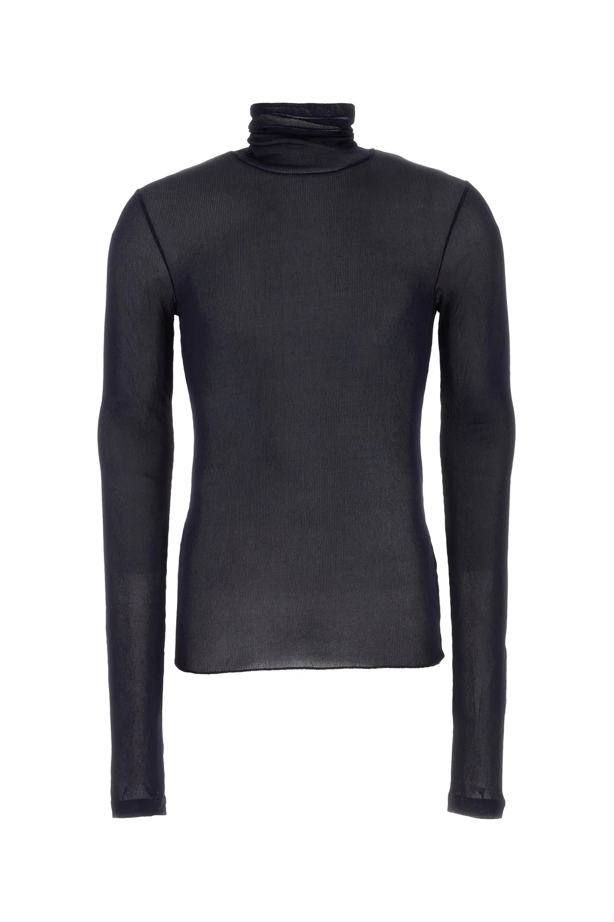 Midnight blue viscose blend t-shirt