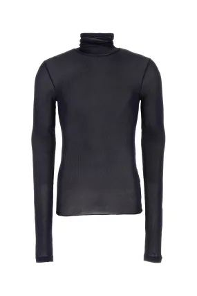 Midnight blue viscose blend t-shirt