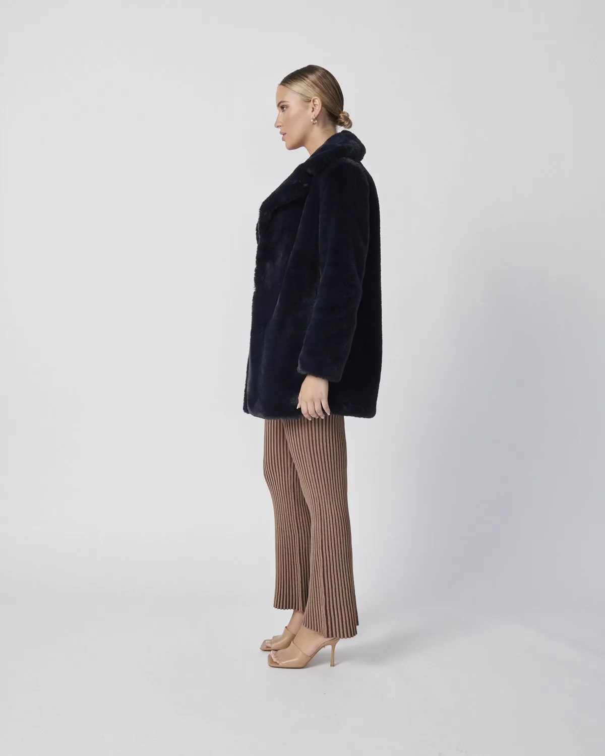 Minimalist Faux Fur Jacket