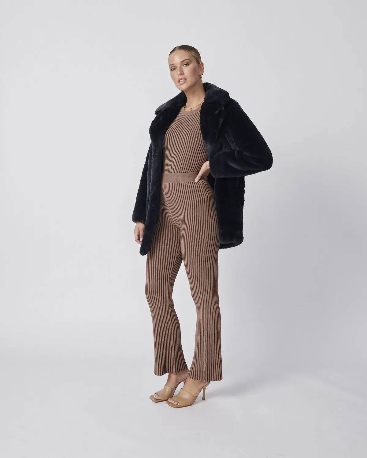 Minimalist Faux Fur Jacket