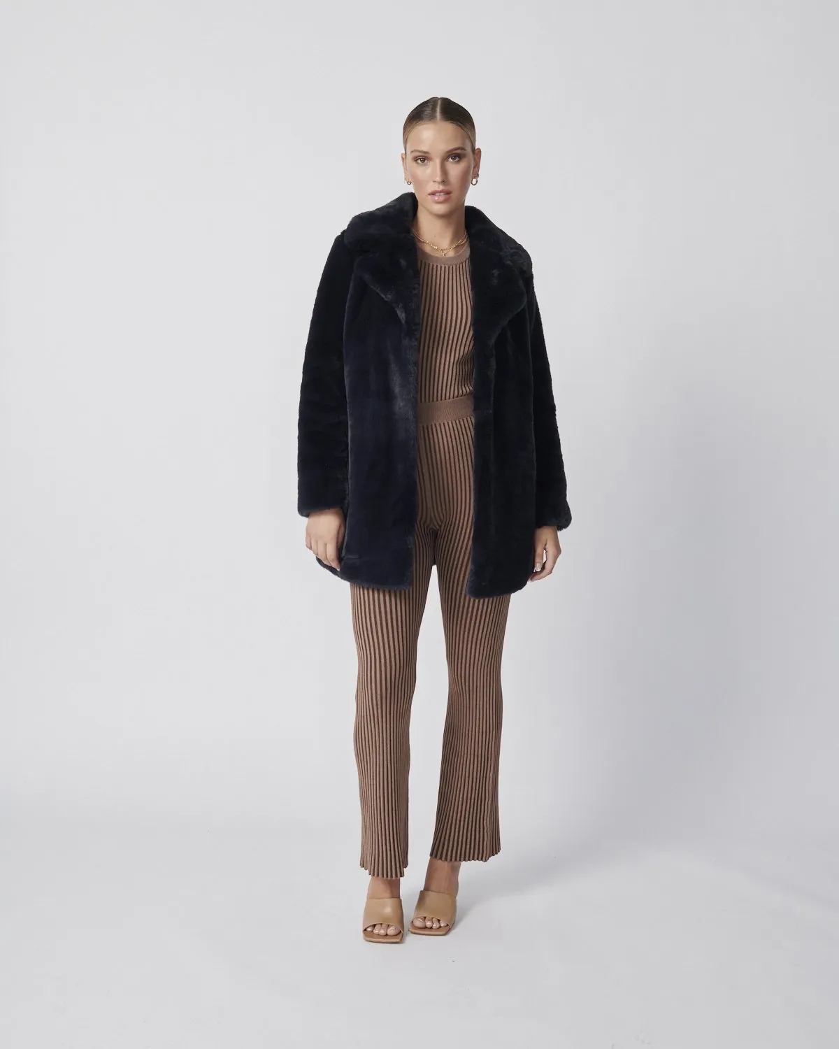 Minimalist Faux Fur Jacket