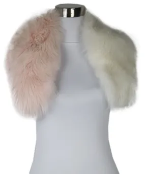 Mr.& Mrs. Italy Pink & White Fox Fur Collar