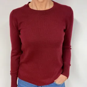 Mulberry Purple Cashmere Crew Neck Jumper Medium