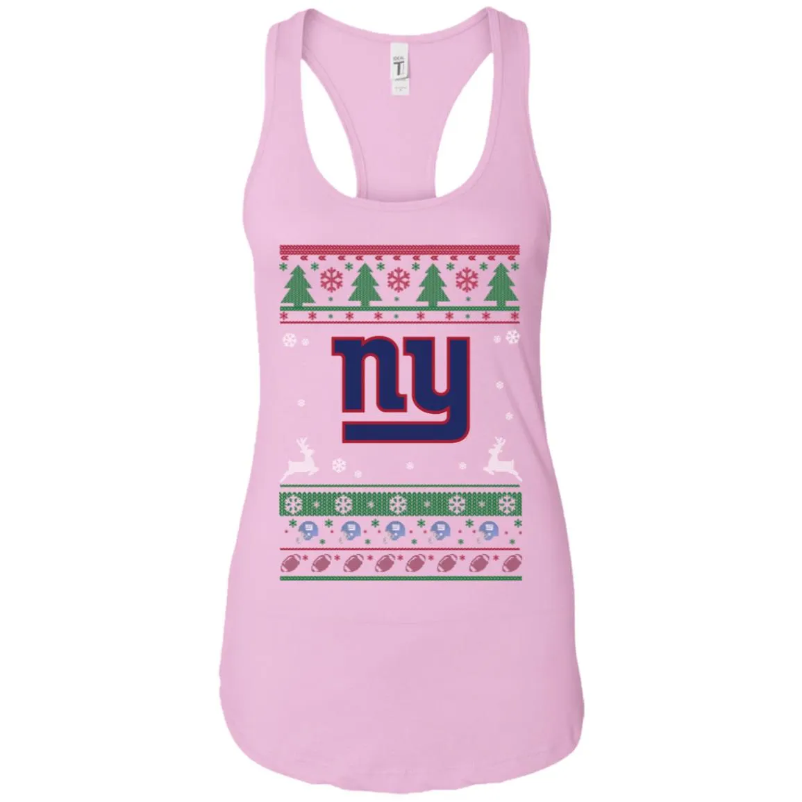 New York Giants Logo Football Teams Ugly Christmas Sweater Women Tank
