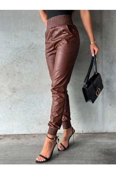 No Promises Smocked High Waist Pants with Pockets