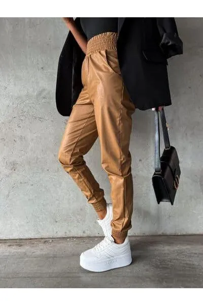 No Promises Smocked High Waist Pants with Pockets