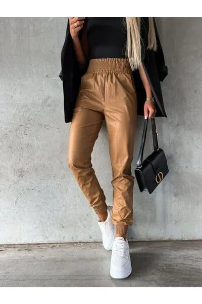 No Promises Smocked High Waist Pants with Pockets