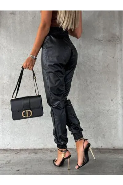 No Promises Smocked High Waist Pants with Pockets