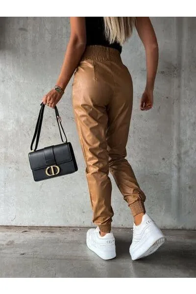 No Promises Smocked High Waist Pants with Pockets