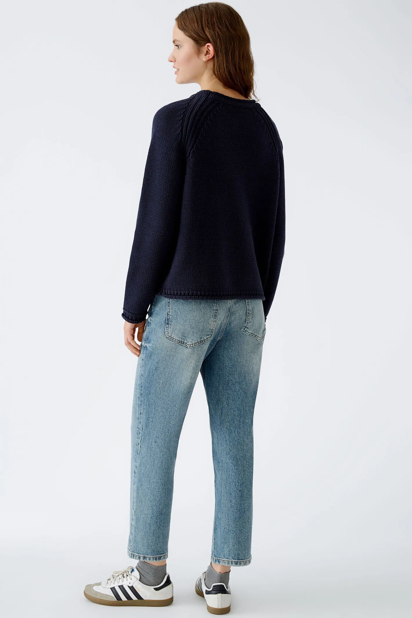 Oui 90155 Dark Blue White Sequin Star Jumper