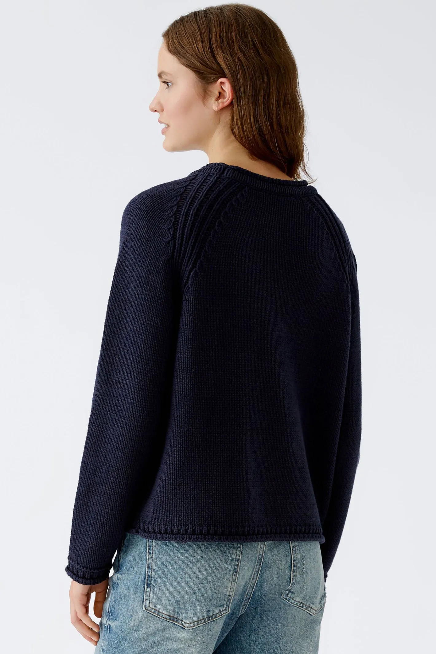 Oui 90155 Dark Blue White Sequin Star Jumper