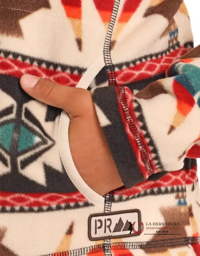 PANHANDLE AZTEC PRINTED FLEECE PULLOVER