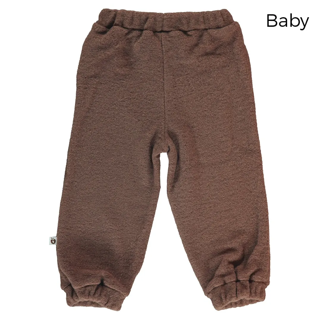 Pants in thick wool fleece