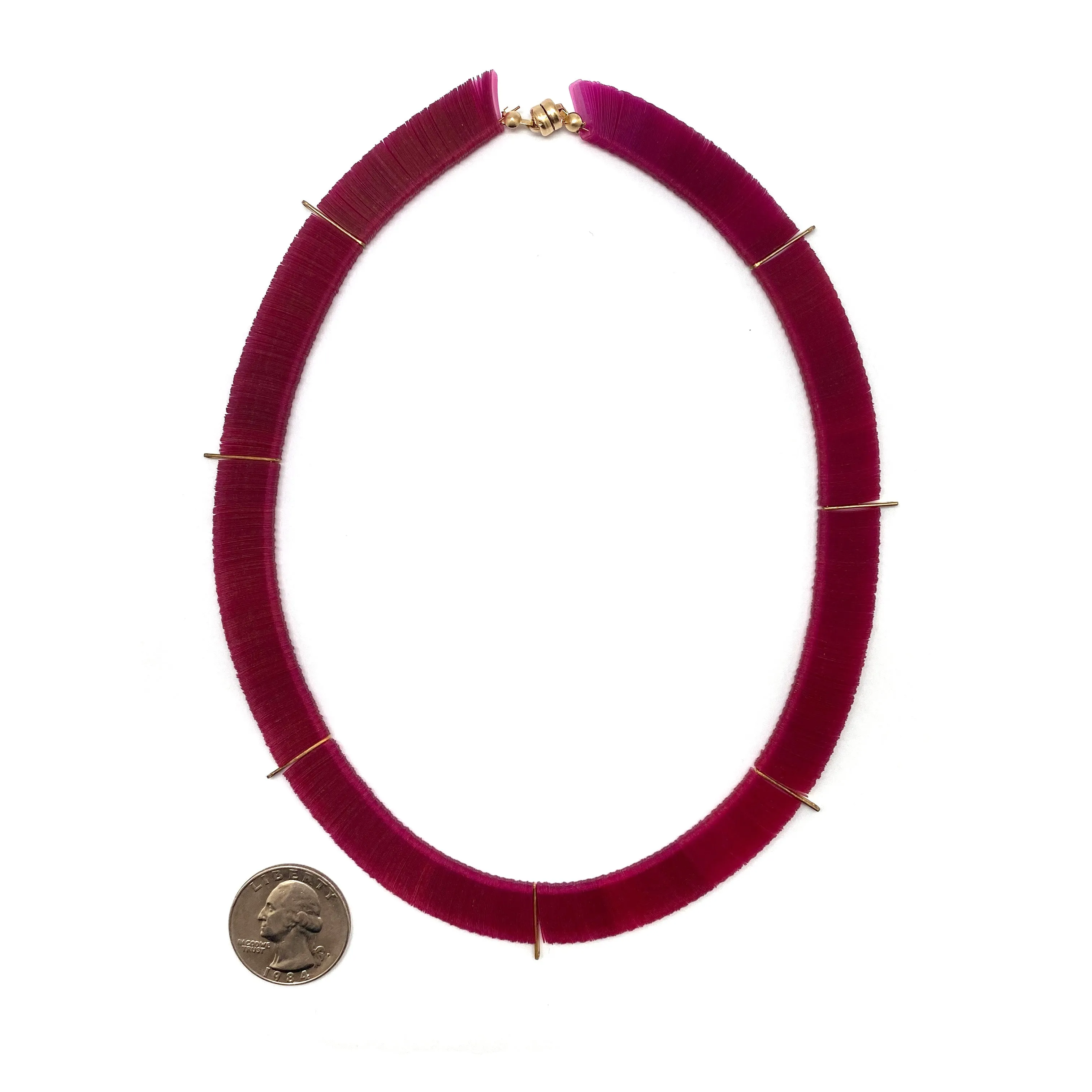 Pink Tassel Sequin Necklace