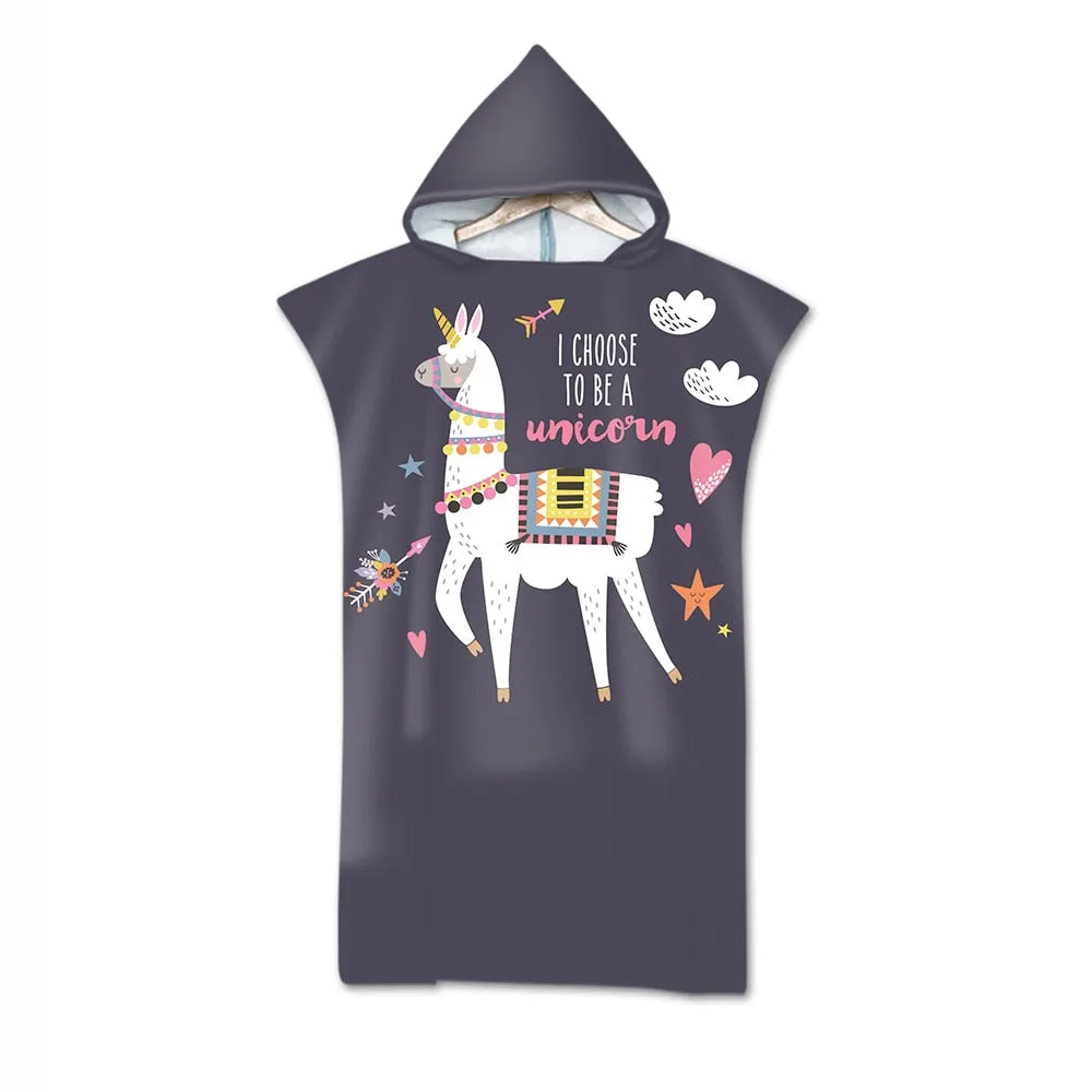 Printed Alpaca Microfiber Hooded Towel