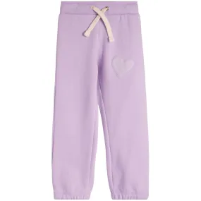 Reverse Fleece Heart Jogger