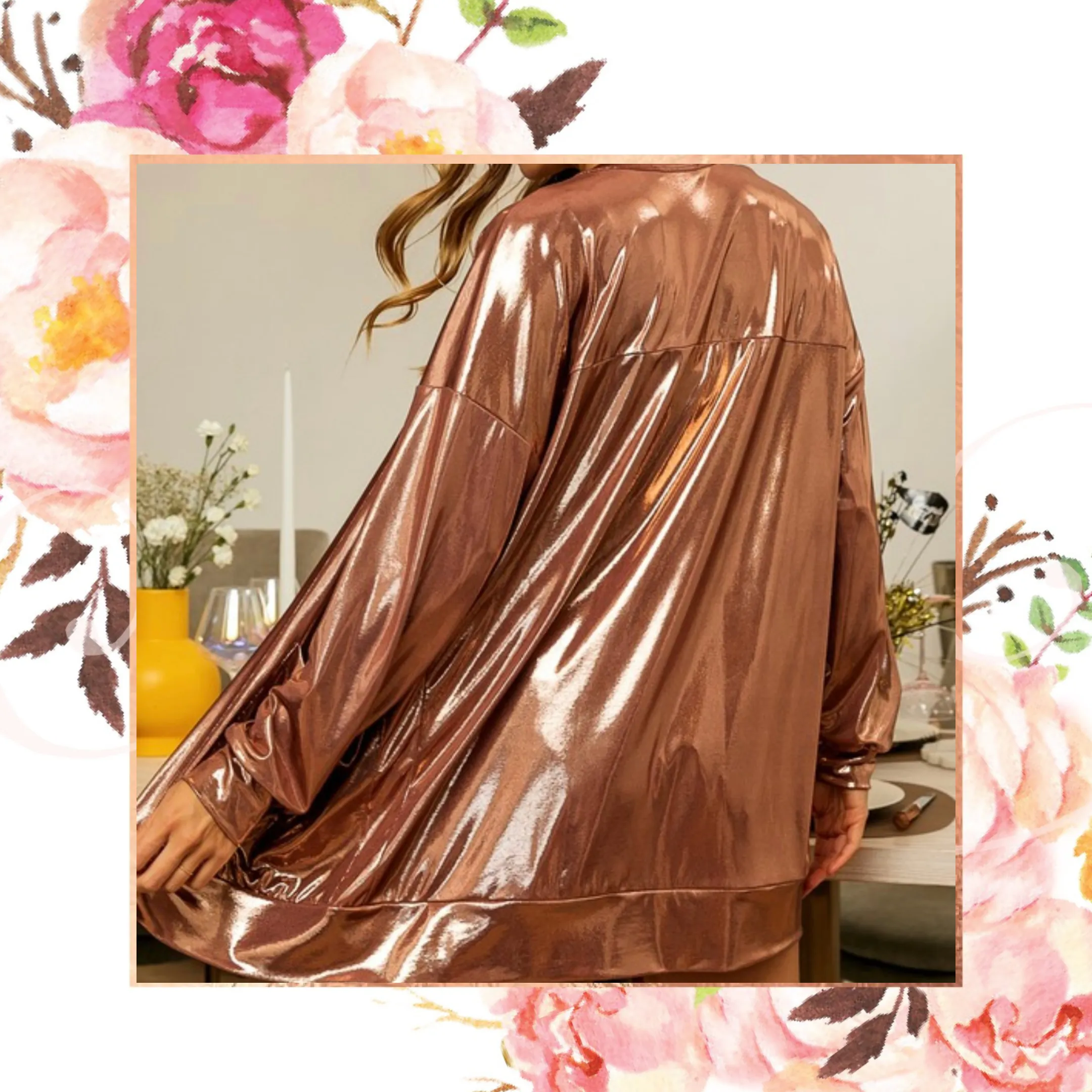 Rose Gold Foiled Cardi