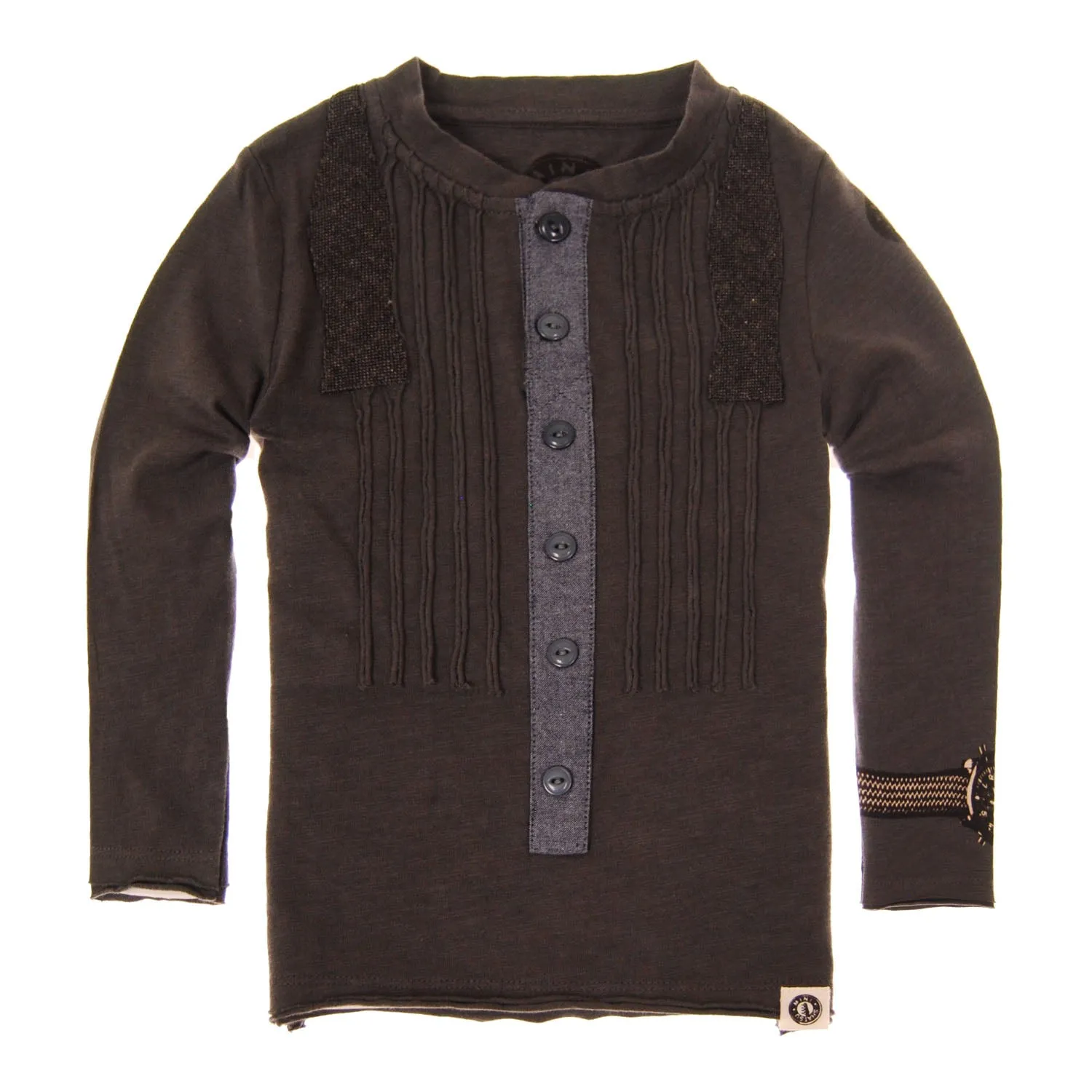 Ruffle Shirt Baby Henley Shirt by: Mini Shatsu