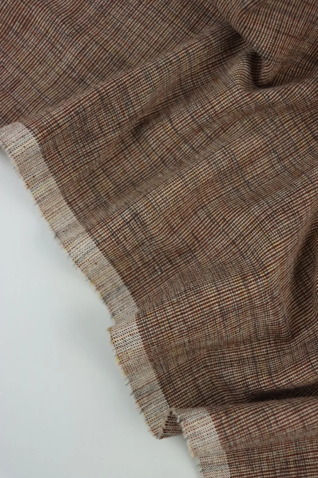 Russet Japanese Cotton Wool Tweed Mid-Weight Woven | By The Half Yard