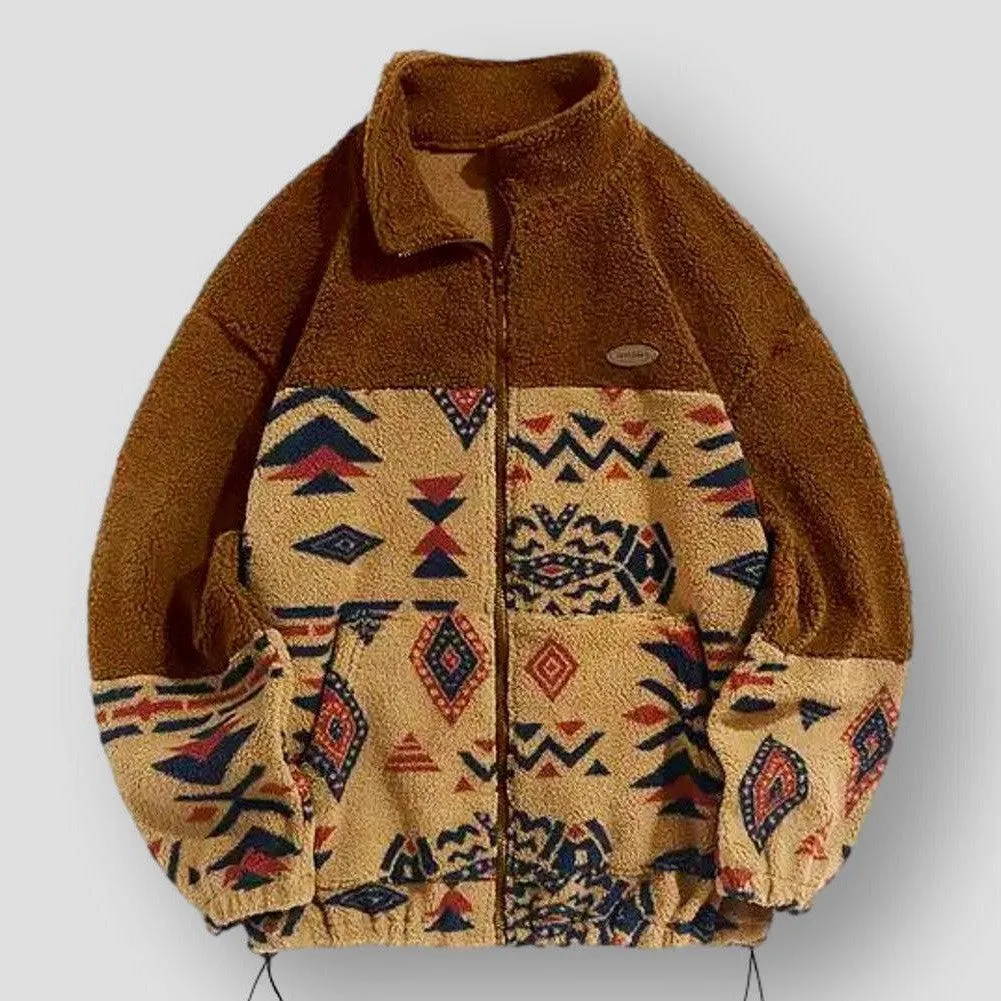 Saint Martin Greeley Ethnic Aztec Turtleneck Jacket