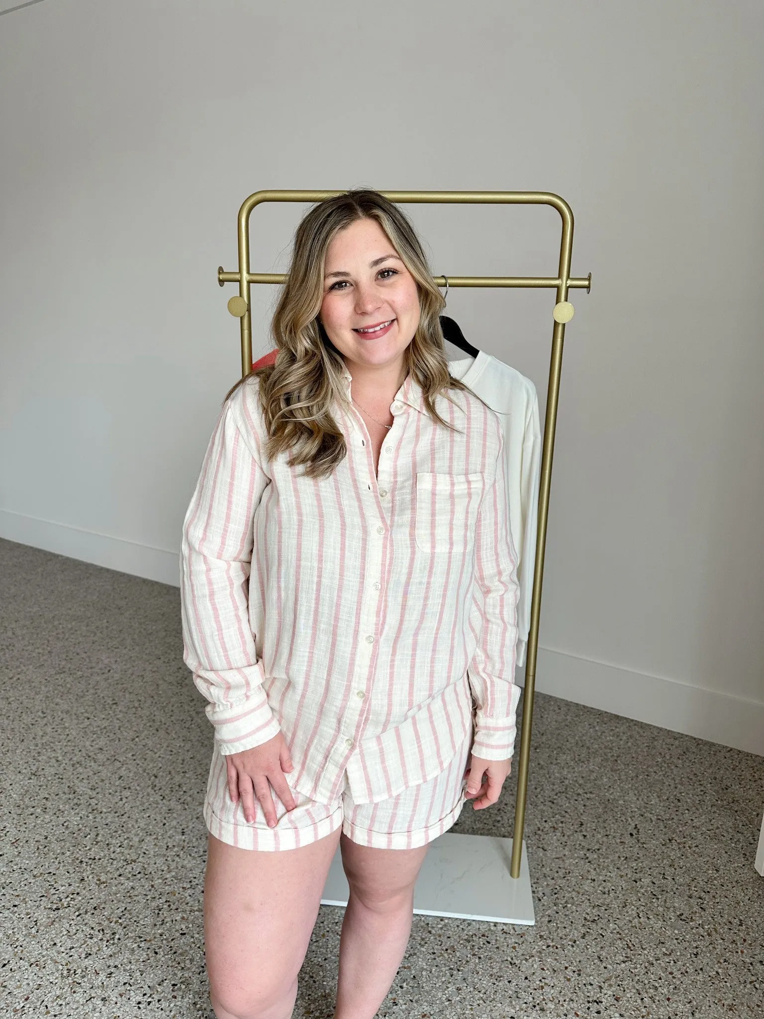 Saturdays Stripe Gauze Shirt