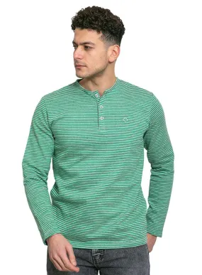 Striped Green Henley