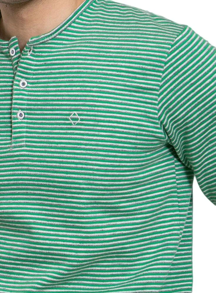 Striped Green Henley