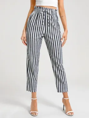 Striped High Waist Pants