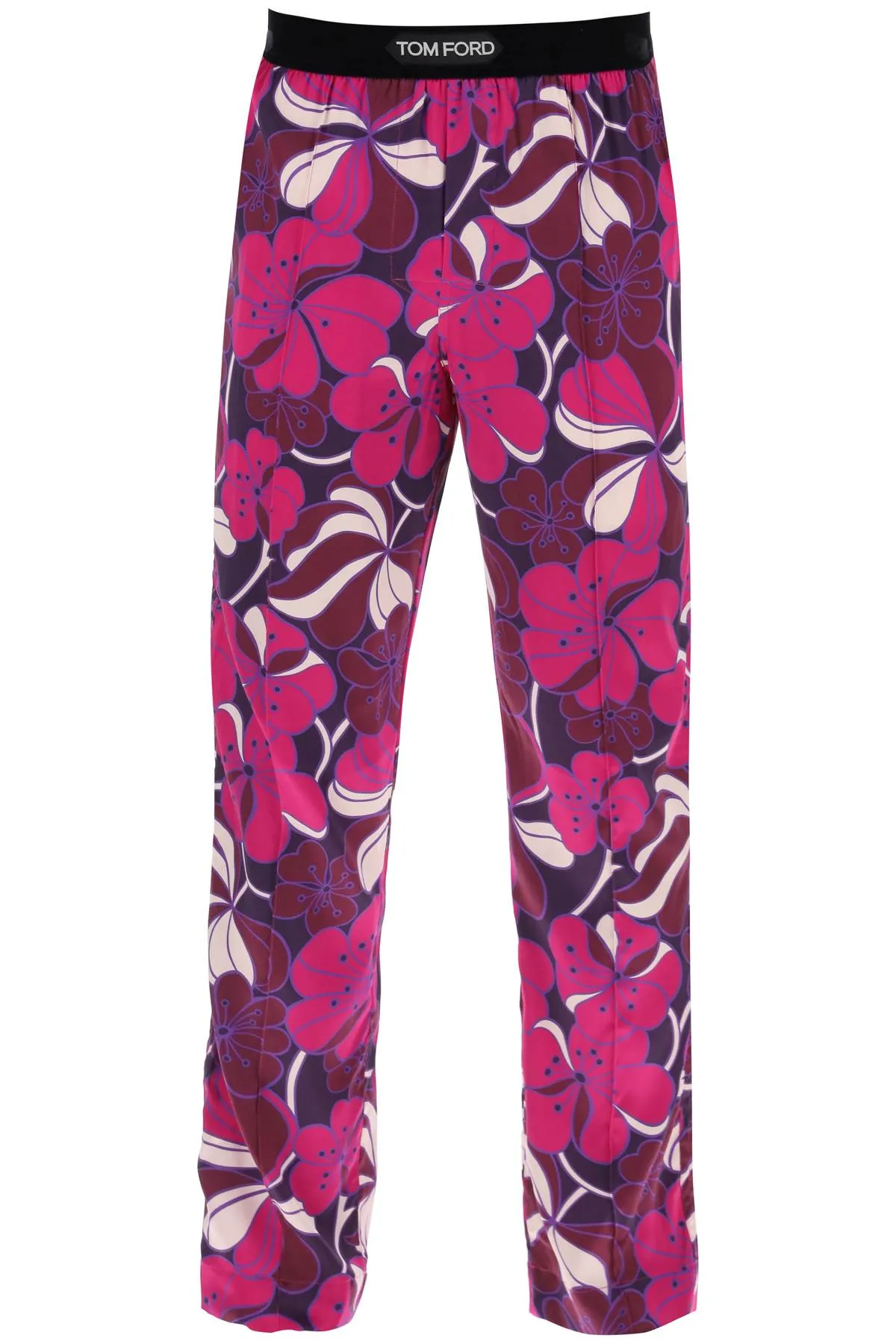Tom ford pajama pants in floral silk T4H201860 ROSA BRILLANTE FANTASIA