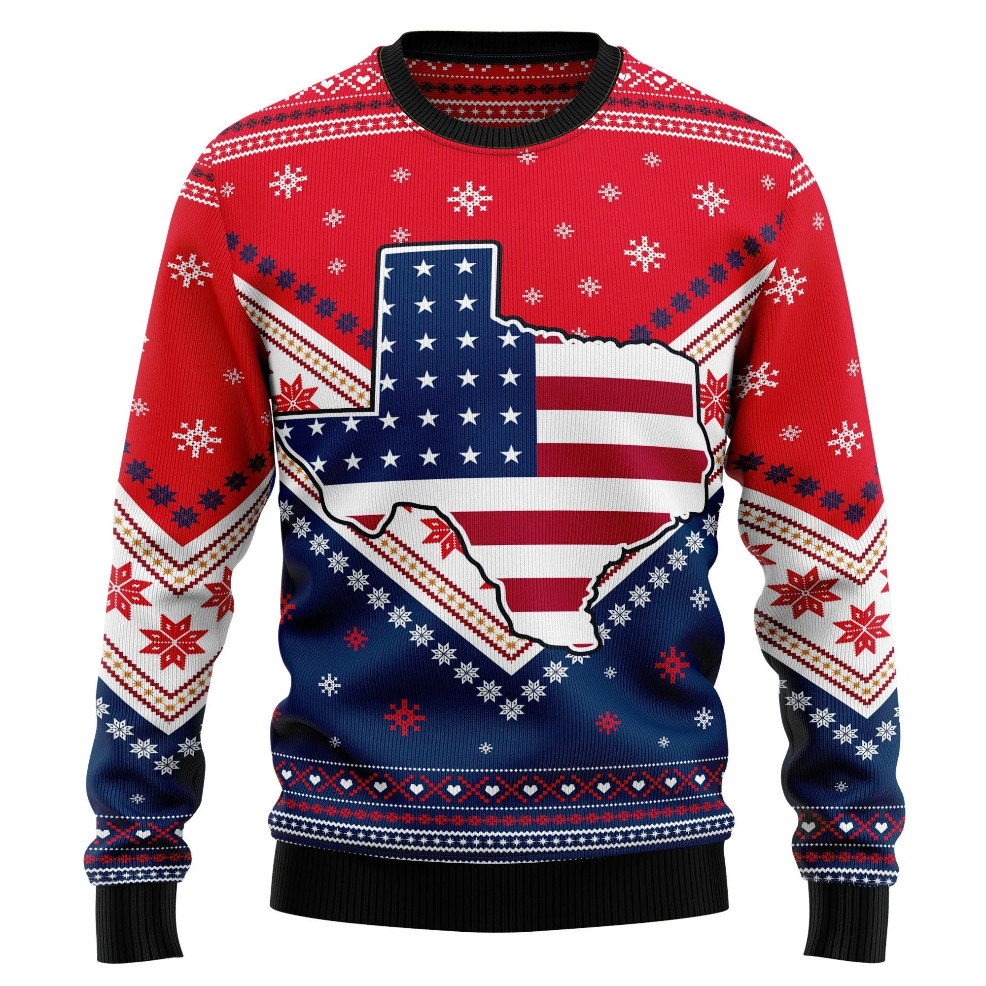 Ugly Sweater JulesRoche All-Over Print Cozy Holiday Top
