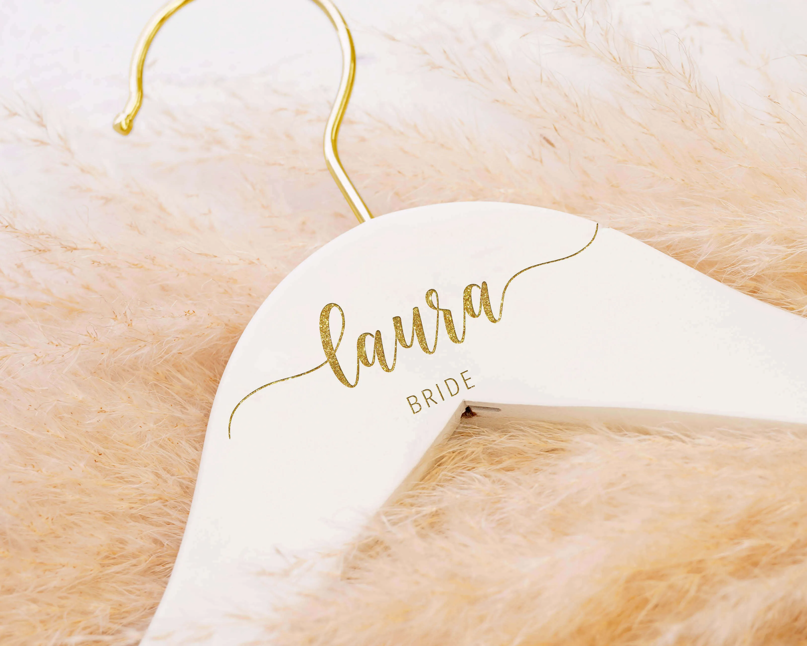 Wedding Dress Hangers with Gold Hook